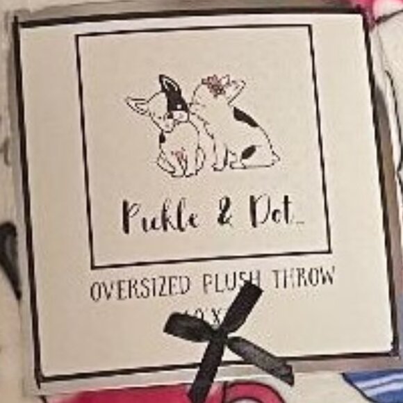 NWT FRENCH BULLDOG FRENCHIE OVERSIZED 60" X 70" PLUSH THROW BLANKET COFFEE LOVER - Picture 4 of 8